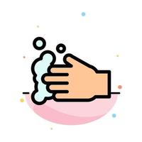 Cleaning Hand Soap Wash Abstract Flat Color Icon Template vector