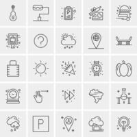 25 Universal Business Icons Vector Creative Icon Illustration to use in web and Mobile Related project