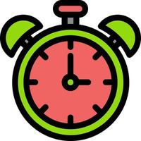 Alarm Clock Education Time  Flat Color Icon Vector icon banner Template
