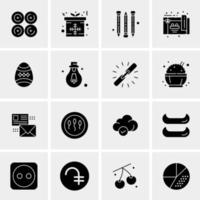 16 iconos de negocios universales vector ilustración de icono creativo para usar en proyectos relacionados con la web y dispositivos móviles