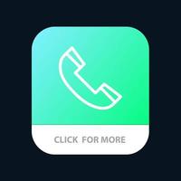 Call Contact Phone Telephone Mobile App Button Android and IOS Line Version vector