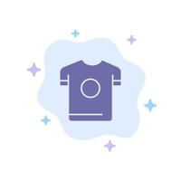 Tshirt Shirt Sport Spring Blue Icon on Abstract Cloud Background vector