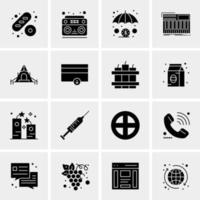 16 Universal Business Icons Vector Creative Icon Illustration to use in web and Mobile Related project