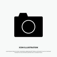 Camera Image Photo Basic solid Glyph Icon vector