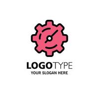 Gear Setting Timer Business Logo Template Flat Color vector