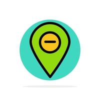 Location Map Marker Pin Abstract Circle Background Flat color Icon vector