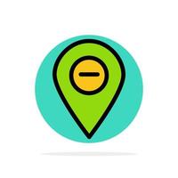 Location Map Marker Pin Abstract Circle Background Flat color Icon vector