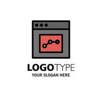 Analytics Communication Interface User Business Logo Template Flat Color vector