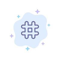 Follow Hash tag Tweet Twitter Blue Icon on Abstract Cloud Background vector