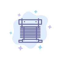 Computer Cooler Cooling Cpu Fan Blue Icon on Abstract Cloud Background vector