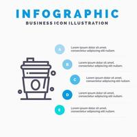 Alcohol Drink Juice Usa Line icon with 5 steps presentation infographics Background vector
