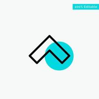 Arrow Up Forward turquoise highlight circle point Vector icon