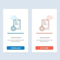 Deadline Business Planning Time  Blue and Red Download and Buy Now web Widget Card Template vector