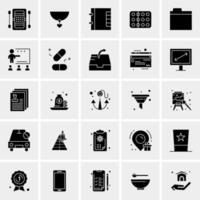 25 iconos de negocios universales vector ilustración de icono creativo para usar en proyectos relacionados con la web y dispositivos móviles