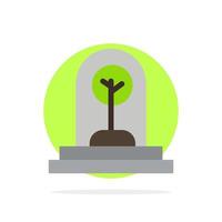 Business Growth New Plant Tree Abstract Circle Background Flat color Icon vector