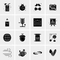 16 iconos de negocios universales vector ilustración de icono creativo para usar en proyectos relacionados con la web y dispositivos móviles