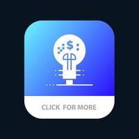innovación finanzas idea de finanzas botón de la aplicación móvil de enero versión de glifo de android e ios vector