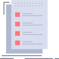 Check checklist list task to do Flat Color Icon Vector