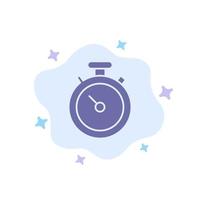 Compass Map Navigation Pin Blue Icon on Abstract Cloud Background vector