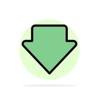 Arrow Down Download Abstract Circle Background Flat color Icon vector