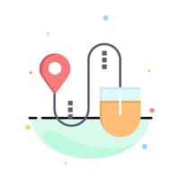 Mouse Location Search Computer Abstract Flat Color Icon Template vector