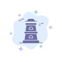 Observatory Tower Watchtower Blue Icon on Abstract Cloud Background vector