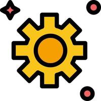 Gear Setting Cogs  Flat Color Icon Vector icon banner Template