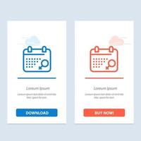 Calendar Symbol Plan  Blue and Red Download and Buy Now web Widget Card Template vector