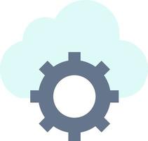Cloud CloudComputing CloudSettings  Flat Color Icon Vector icon banner Template