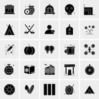 25 iconos de negocios universales vector ilustración de icono creativo para usar en proyectos relacionados con la web y dispositivos móviles