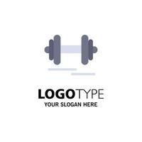 Dumbbell Fitness Sport Motivation Business Logo Template Flat Color vector