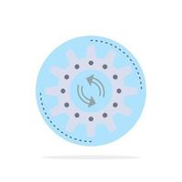 management process production task work Flat Color Icon Vector