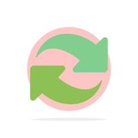 Refresh Reload Rotate Repeat Abstract Circle Background Flat color Icon vector