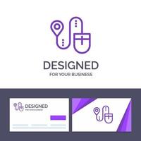 Creative Business Card and Logo template Mouse Location Search Computer Vector Illustration