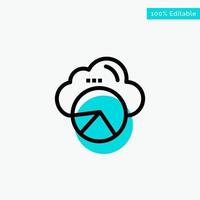 Reporting Cloud Data Science Cloud Science turquoise highlight circle point Vector icon