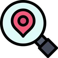 Research Search Map Location  Flat Color Icon Vector icon banner Template