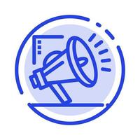 Marketing Automation Marketing Automation Digital Blue Dotted Line Line Icon vector