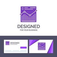 Creative Business Card and Logo template Analysis Web Website Report Vector Illustration