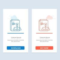 Presentation Graph Invoice Report  Blue and Red Download and Buy Now web Widget Card Template vector