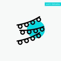 Decorations Lights Celebrations Celebrate Birthday turquoise highlight circle point Vector icon