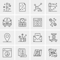 16 Universal Business Icons Vector Creative Icon Illustration to use in web and Mobile Related project