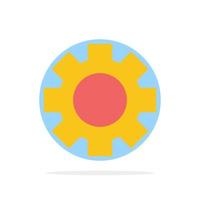 World Education Setting Gear Abstract Circle Background Flat color Icon vector