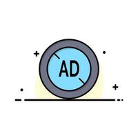 Ad Blocker Ad Blocker Digital  Business Flat Line Filled Icon Vector Banner Template