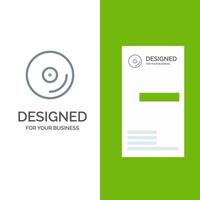 Disk Cd Media Video Grey Logo Design and Business Card Template vector