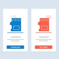 SD Card SD Storage Data  Blue and Red Download and Buy Now web Widget Card Template vector