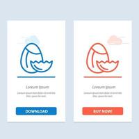 Egg Nature Easter  Blue and Red Download and Buy Now web Widget Card Template vector