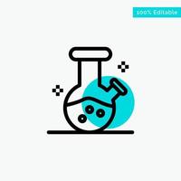 Demo flask Lab Potion turquoise highlight circle point Vector icon