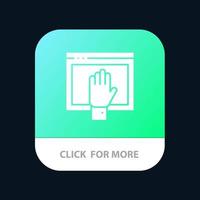 Access Content Free Internet Open Mobile App Button Android and IOS Glyph Version vector