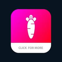 Carrot Food Easter Nature Mobile App Button Android and IOS Glyph Version vector