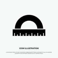 Angle Construction Measure Ruler Scale solid Glyph Icon vector